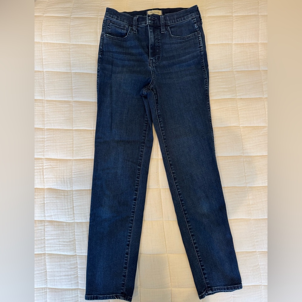 Madewell Dark Blue Straight Leg Jeans